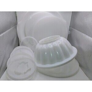 Tupperware Jel-N-Serve Jello Molds 616-2 & 4, 229-5, 617-8, 229-5, W/ 5 Inserts